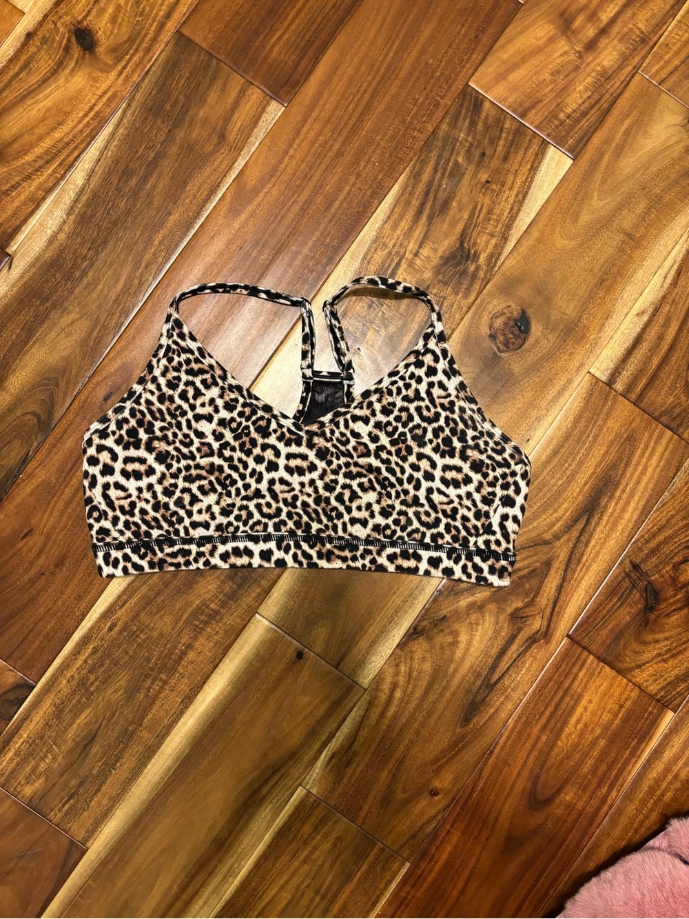 Zyia Leopard Print Sports Bra - Tan and Black